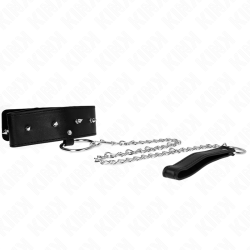 KINK - COLLAR CON CORREA 65 CM CON TACHUELAS PLATEADAS MODELO 2 AJUSTABLE 36-43 CM X 5 CM KINK COLLAR & GAG 2