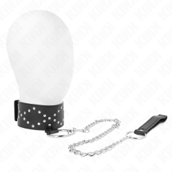 KINK - COLLAR CON CORREA 65 CM CON TACHUELAS PLATEADAS MODELO 3 AJUSTABLE 36-43 CM X 5 CM KINK COLLAR & GAG 2