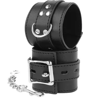 Esposas Leather Negro - BDSM con Envío Discreto | Darkness