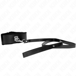 KINK - COLLAR CON CORREA 116 CM CON TACHUELAS PLATEADAS MODELO 4 NEGRO AJUSTABLE 40-48 CM X 6 CM KINK COLLAR & GAG