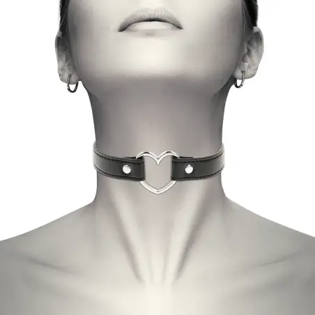 Collar Cuero Vegano Accesorio Woman Corazón - Ajustable