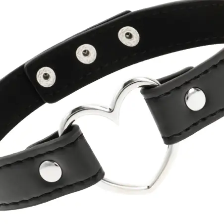 Collar Cuero Vegano Accesorio Woman Corazón - Ajustable