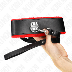 KINK - COLLAR CON CORREA 116 CM DE PIEL ROJO AJUSTABLE 40-48 CM X 6 CM KINK COLLAR & GAG