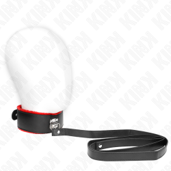 KINK - COLLAR CON CORREA 116 CM DE PIEL ROJO AJUSTABLE 40-48 CM X 6 CM KINK COLLAR & GAG 2