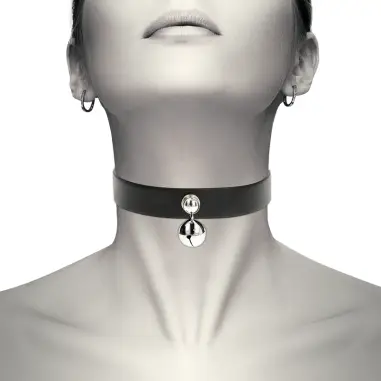 Collar Cuero Vegano Accesorio Woman Cascabel - Ajustable