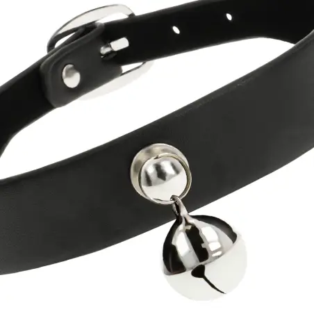 Collar Cuero Vegano Accesorio Woman Cascabel - Ajustable