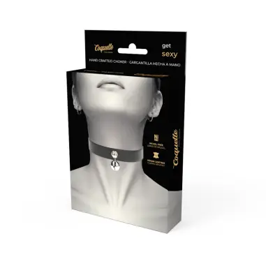 Collar Cuero Vegano Accesorio Woman Cascabel - Ajustable