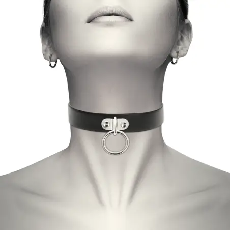Collar Cuero Vegano Accesorio Woman Fetish - Ajustable