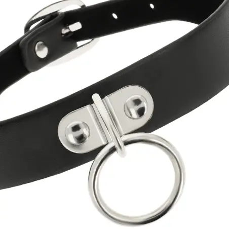 Collar Cuero Vegano Accesorio Woman Fetish - Ajustable