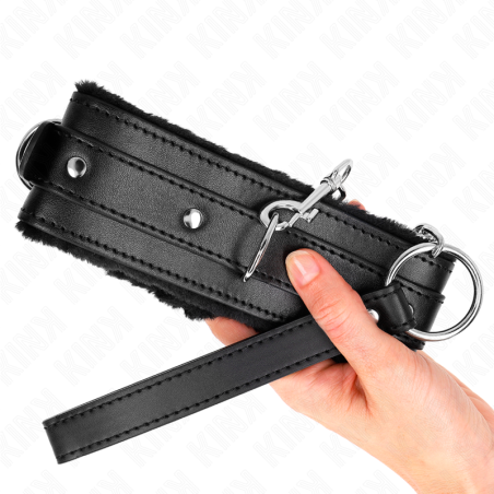 KINK - COLLAR CON CORREA 65 CM CON RESTRICCIONES NEGRO AJUSTABLE 36-42 CM X 5.5 CM KINK COLLAR & GAG