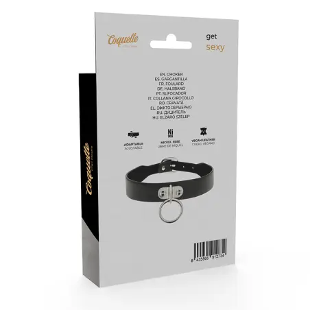 Collar Cuero Vegano Accesorio Woman Fetish - Ajustable