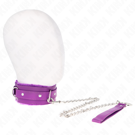 KINK - COLLAR CON CORREA 65 CM CON RESTRICCIONES MORADO AJUSTABLE 36-42 CM X 5.5 CM KINK COLLAR & GAG