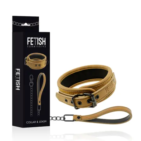 Collar con Cadena con Forro de Neopreno - Vegano