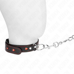 KINK - COLLAR CON CORREA 65 CM DETALLES CORAZÓN 52.5 X 2.5 CM KINK COLLAR & GAG 2