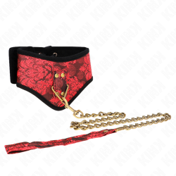 KINK - COLLAR CON CORREA DE ENCAJE 75 CM MODELO SCANDAL 44 X 10 CM KINK COLLAR & GAG