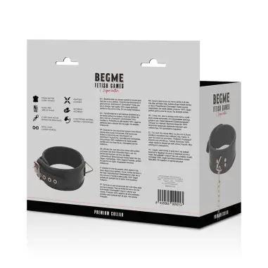 Black Edition Collar Cuero Vegano con Forro de Neopreno