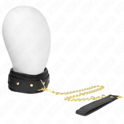 KINK - COLLAR CON CORREA ESPONJA IMITACIÓN CUERO MODELO 1 AJUSTABLE 37-54 CM X 3 CM KINK COLLAR & GAG