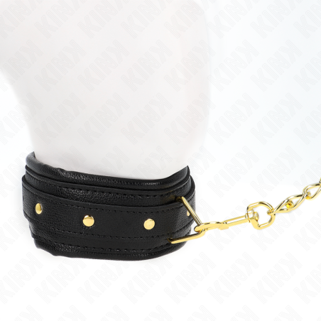 KINK - COLLAR CON CORREA ESPONJA IMITACIÓN CUERO MODELO 1 AJUSTABLE 37-54 CM X 3 CM KINK COLLAR & GAG