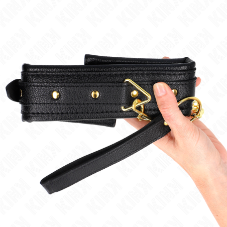 KINK - COLLAR CON CORREA ESPONJA IMITACIÓN CUERO MODELO 1 AJUSTABLE 37-54 CM X 3 CM KINK COLLAR & GAG