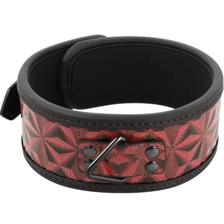 Red Edition Collar Cuero Vegano con Forro de Neopreno - BDSM