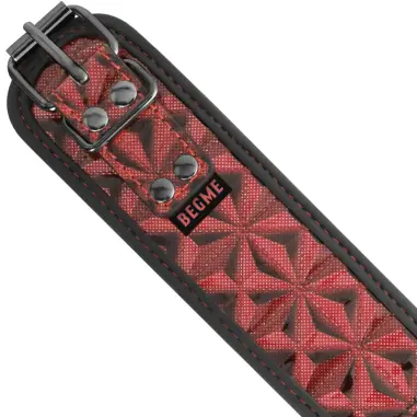 Red Edition Collar Cuero Vegano con Forro de Neopreno - BDSM