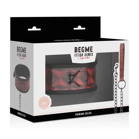 Red Edition Collar Cuero Vegano con Forro de Neopreno - BDSM
