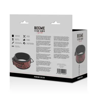Red Edition Collar Cuero Vegano con Forro de Neopreno - BDSM