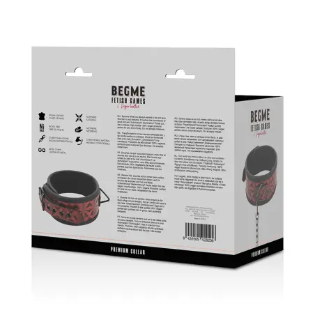 Red Edition Collar Cuero Vegano con Forro de Neopreno - BDSM