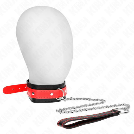KINK - COLLAR CON CORREA 65 CM ROJO AJUSTABLE 36-43 CM X 5 CM KINK COLLAR & GAG