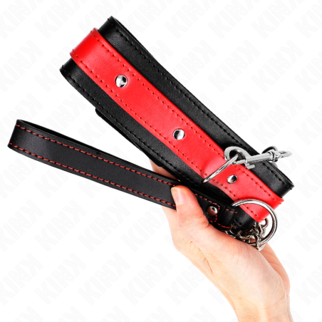 KINK - COLLAR CON CORREA 65 CM ROJO AJUSTABLE 36-43 CM X 5 CM KINK COLLAR & GAG