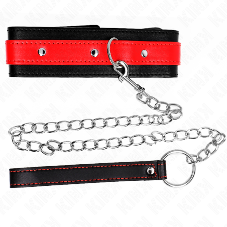 KINK - COLLAR CON CORREA 65 CM ROJO AJUSTABLE 36-43 CM X 5 CM KINK COLLAR & GAG