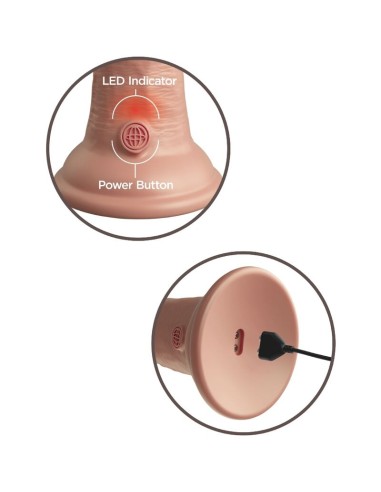 KING COCK - ÉLITE DILDO REALÍSTICO VIBRADOR & SILICONA 15.2 CM 