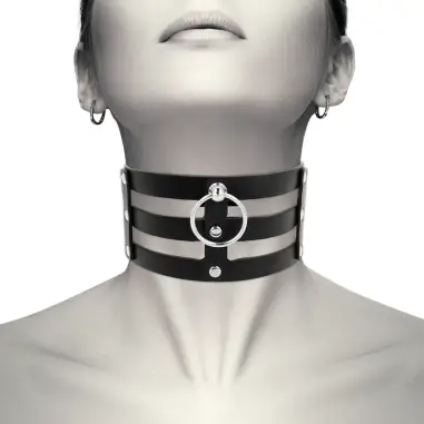 Choker Cuero Vegano Estilo Fetish | Coquette Chic Desire