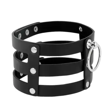 Choker Cuero Vegano Estilo Fetish | Coquette Chic Desire