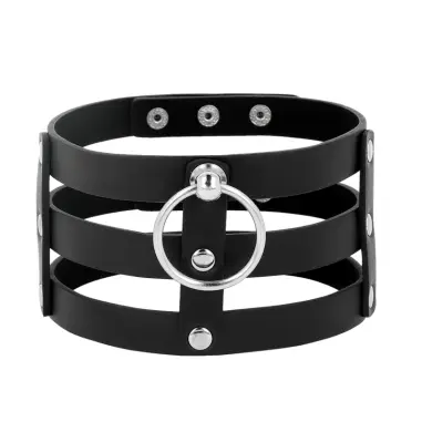 Choker Cuero Vegano Estilo Fetish | Coquette Chic Desire