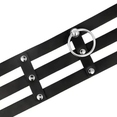 Choker Cuero Vegano Estilo Fetish | Coquette Chic Desire