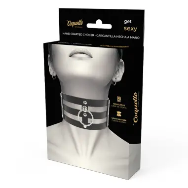 Choker Cuero Vegano Estilo Fetish | Coquette Chic Desire