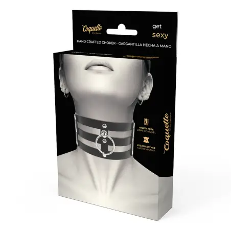 Choker Cuero Vegano Estilo Fetish | Coquette Chic Desire