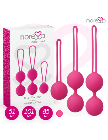 MORESSA - OSIAN SET PREMIUM SILICONA ROSA (Osian One - 51 g | Osian Two - 101 g | Osian Three 85 g) 