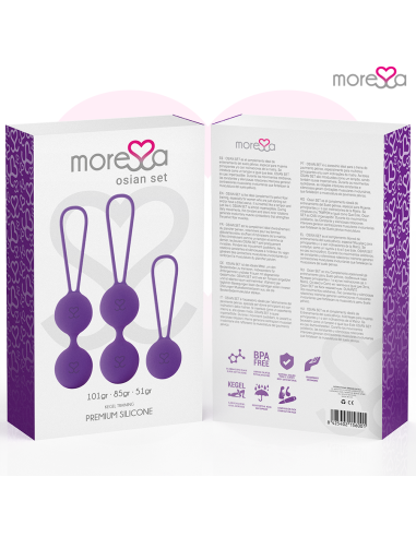 MORESSA - OSIAN SET Osian One 51 Gr / Osian Two 101 Gr / Osian Three 85 gr PREMIUM SILICONA LILA 
