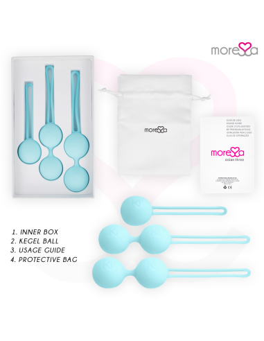 MORESSA - OSIAN SET Osian One 51 Gr / Osian Two 101 Gr / Osian Three 85 gr PREMIUM SILICONA TURQUESA 