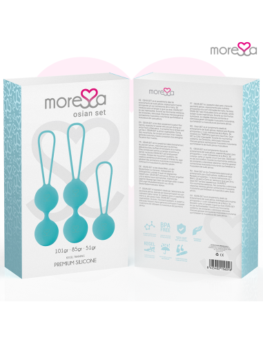 MORESSA - OSIAN SET Osian One 51 Gr / Osian Two 101 Gr / Osian Three 85 gr PREMIUM SILICONA TURQUESA 