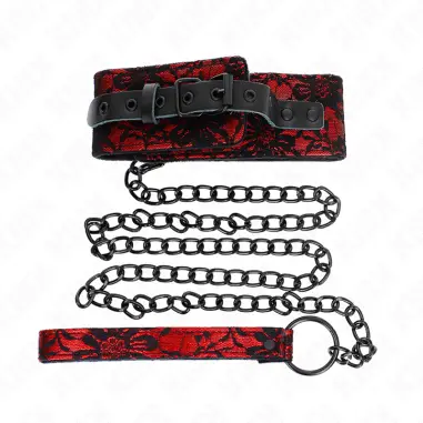 Collar con Correa 105 cm de Encaje con Cinturón de Cuero