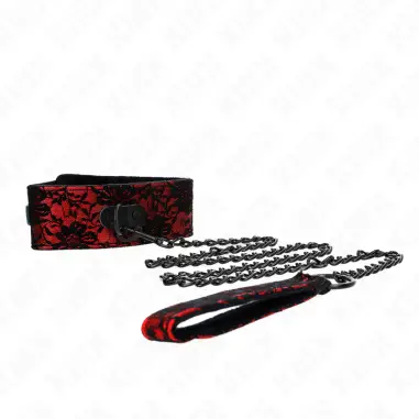 Collar con Correa 105 cm de Encaje con Cinturón de Cuero