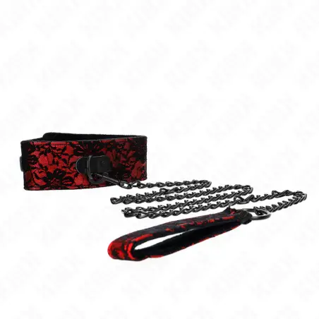 Collar con Correa 105 cm de Encaje con Cinturón de Cuero