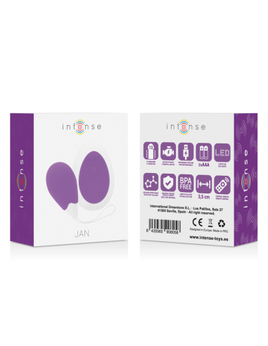 INTENSE - JAN HUEVO VIBRADOR CONTROL REMOTO LILA 