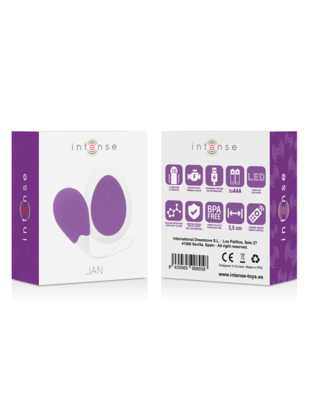 INTENSE - JAN HUEVO VIBRADOR CONTROL REMOTO LILA 