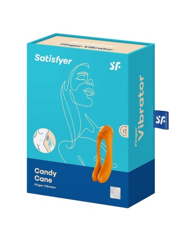 SATISFYER - CANDY CANE VIBRADOR DEDO NARANJA 