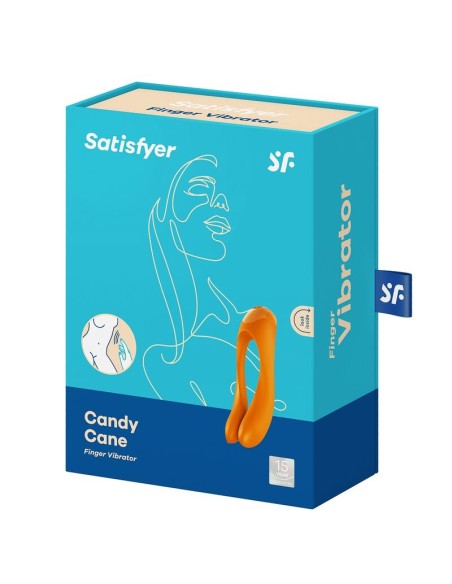 SATISFYER - CANDY CANE VIBRADOR DEDO NARANJA 