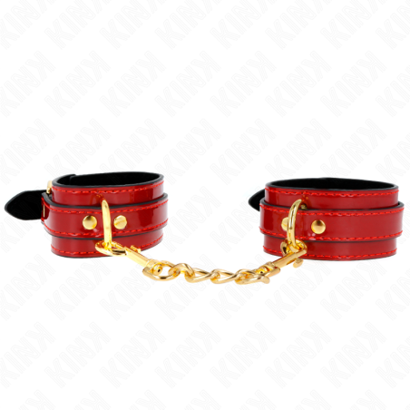 KINK - MUÑEQUERAS JOANNA ANGEL ROJO AJUSTABLE CON CADENA DORADO 16.5-26 CM X 4 CM KINK WRIST RESTRAINT